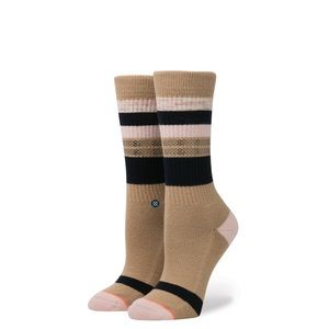 Pink and Tan Stance Crew Socks